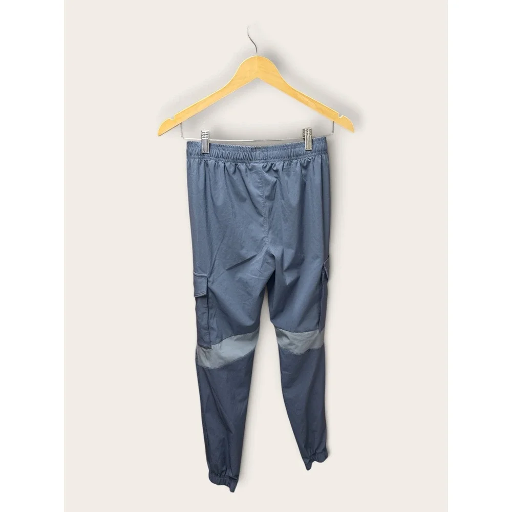 Under Armour Boys Youth Large YLG Cargo Joggers Blue Gray Athletic Pants EUC